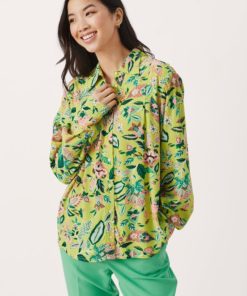Part Two Sabila Shirt Green Oasis Craft Flower