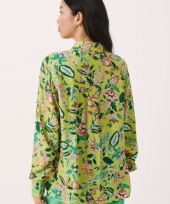 Part Two Sabila Shirt Green Oasis Craft Flower