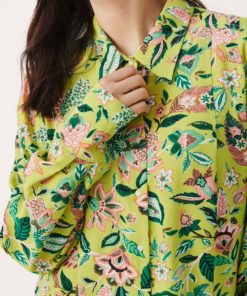 Part Two Sabila Shirt Green Oasis Craft Flower