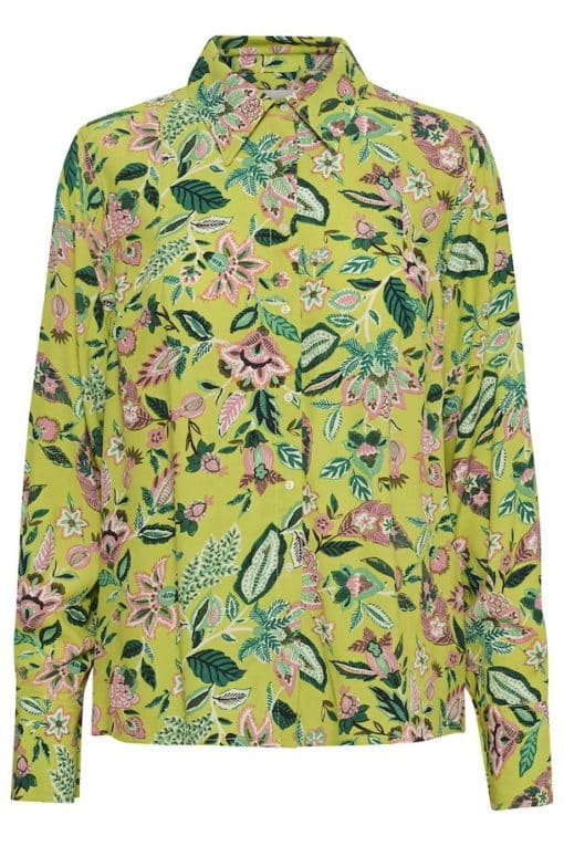 Part Two Sabila Shirt Green Oasis Craft Flower