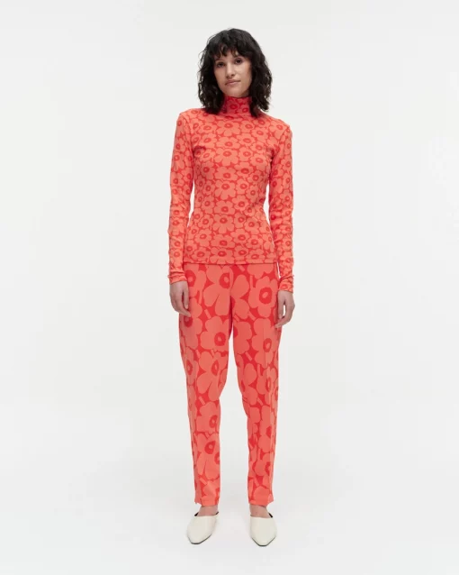 Marimekko Pilke Unikko Jersey Turtleneck Top