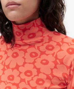 Marimekko Pilke Unikko Jersey Turtleneck Top