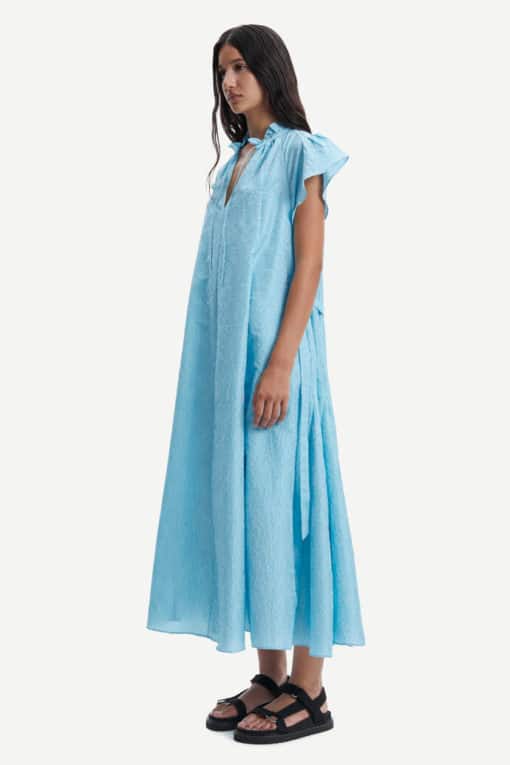 Samsoe & Samsoe Karookh Long Dress  Blue Topaz