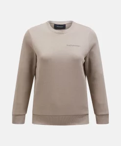 Peak Performance Original Small Logo Crew Women Avid Beige