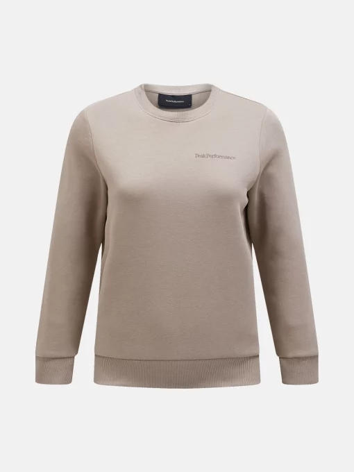 Peak Performance Original Small Logo Crew Women Avid Beige