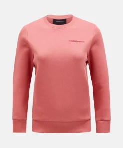 Peak Performance Original Small Logo Crew Women Trek Pink