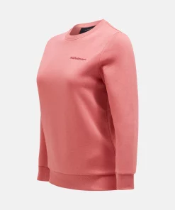 Peak Performance Original Small Logo Crew Women Trek Pink