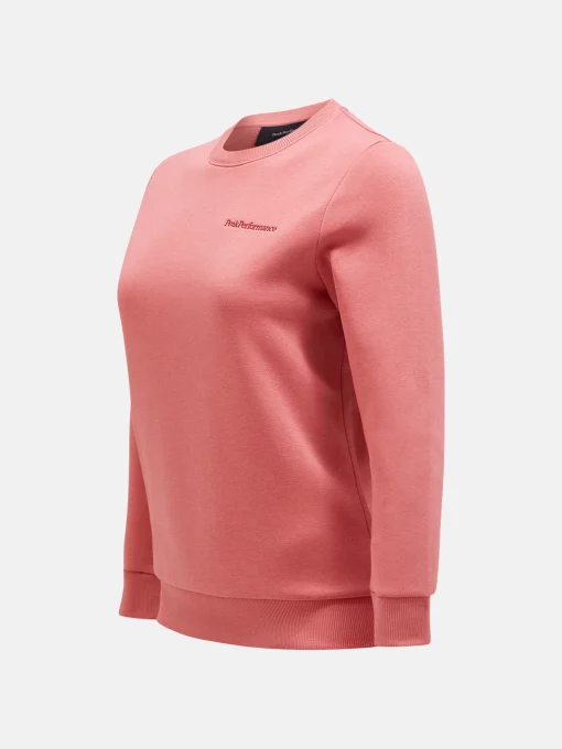 Peak Performance Original Small Logo Crew Women Trek Pink