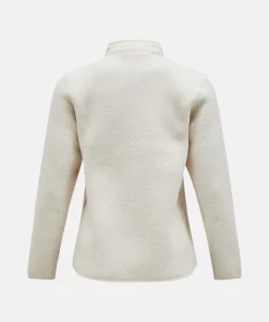 Peak Performance Fleece Snap Cardigan Women Sand Fog
