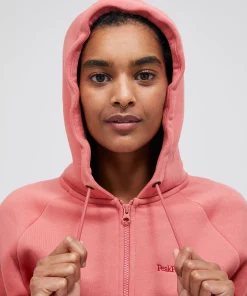 Peak Performance Original Small Logo Zip Hood Women Trek Pink