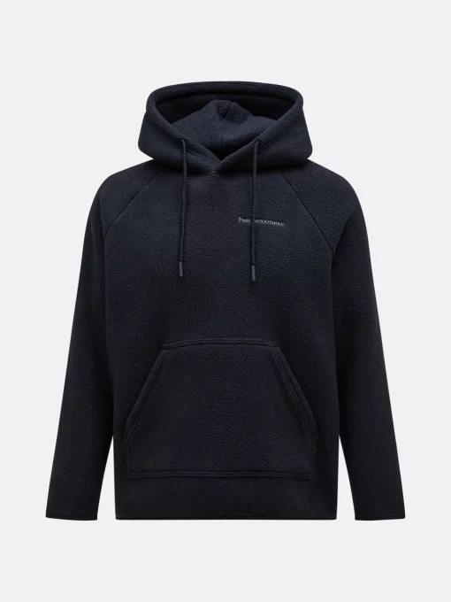 Peak Performance Fleece Hood Men Black