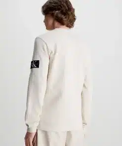Calvin Klein Monologo Badge Waffle Ls Tee Classic Beige