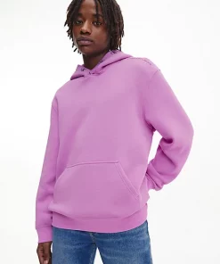 Calvin Klein Logo Jacquard Hoodie Iris Orchid