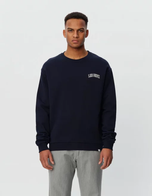 Les Deux Blake Sweatshirt Dark Navy/Ivory