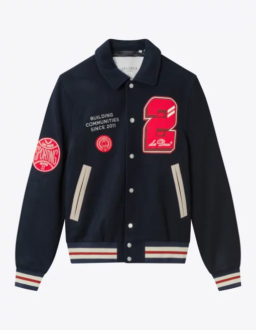 Les Deux Varsity Wool Jacket 2.0 Dark Navy