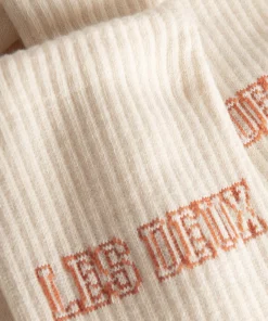 Les Deux Blake 2-Pack Rib Socks Ivory/Dusty Orange