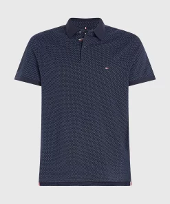 Tommy Hilfiger Micro Print Slim Polo Desert Sky