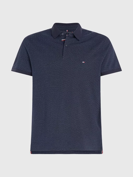 Tommy Hilfiger Micro Print Slim Polo Desert Sky