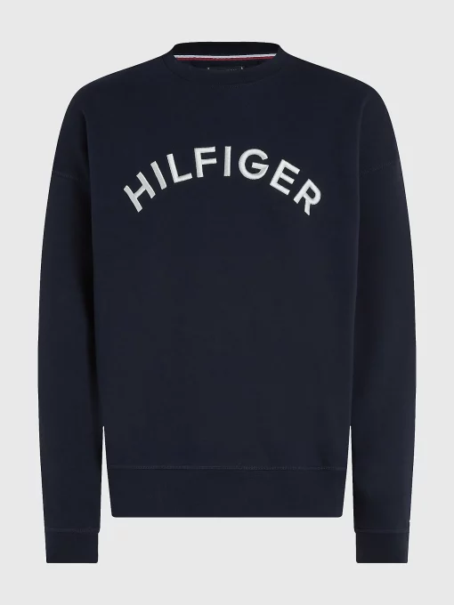 Tommy Hilfiger Arched Logo Crewneck Desert Sky