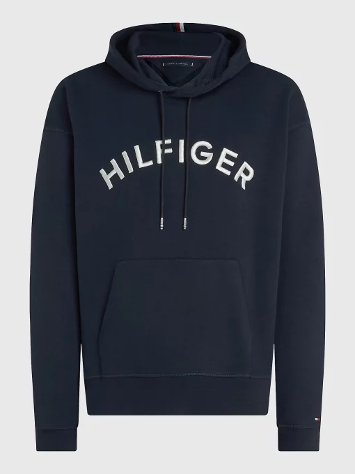 Tommy Hilfiger Arched Logo Hoody Desert Sky
