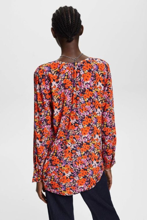 Esprit Flower Blouse New Navy/Orange