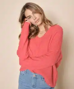 Mos Mosh Thora V-neck Knit Teaberry