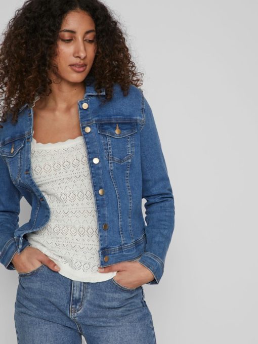 Vila Need Denim Jacket Medium Blue Denim