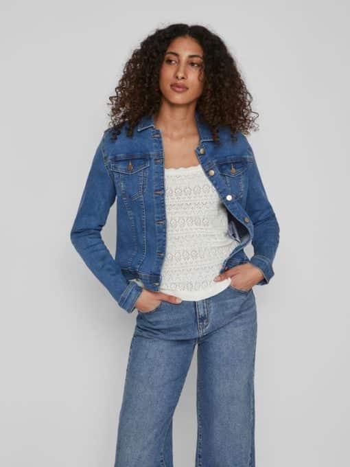 Vila Need Denim Jacket Medium Blue Denim