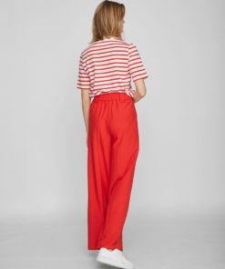 Vila Fine Wide Pants Flame Scarlett