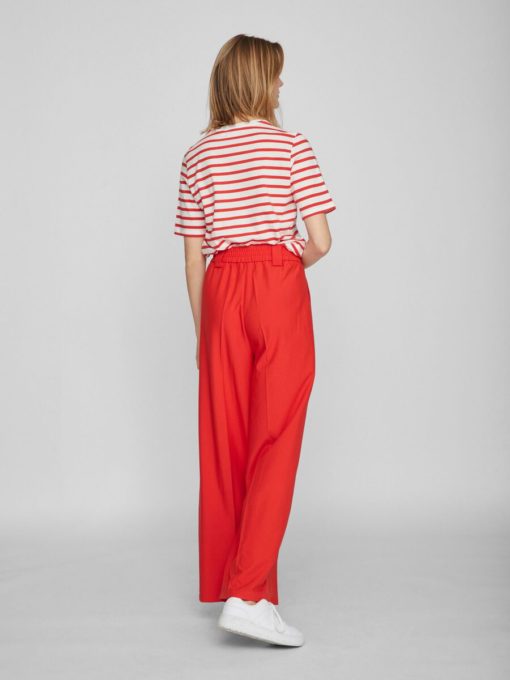 Vila Fine Wide Pants Flame Scarlett