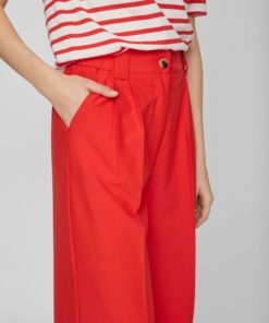 Vila Fine Wide Pants Flame Scarlett