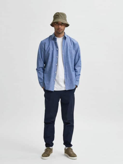 Selected Homme New Linen Shirt Blue