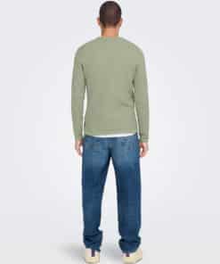 Only & Sons Panter Structure Knit Seagrass Green