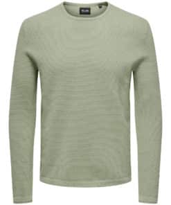 Only & Sons Panter Structure Knit Seagrass Green