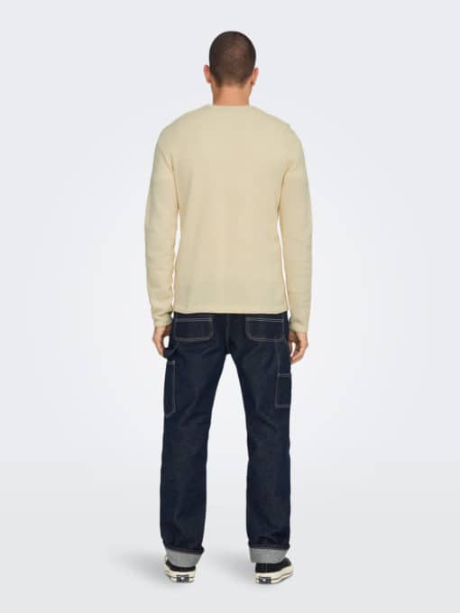 Only & Sons Panter Structure Knit Antique White