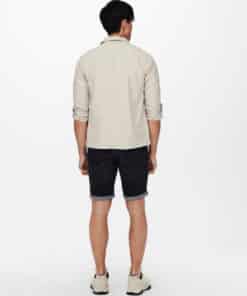Only & Sons Kennet Linen Overshirt Grey