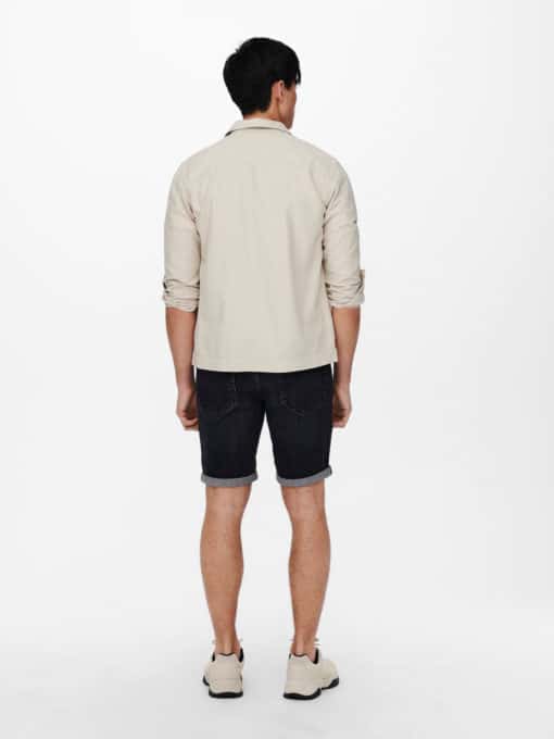 Only & Sons Kennet Linen Overshirt Grey