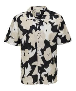 Only & Sons trev Aop Shirt Black