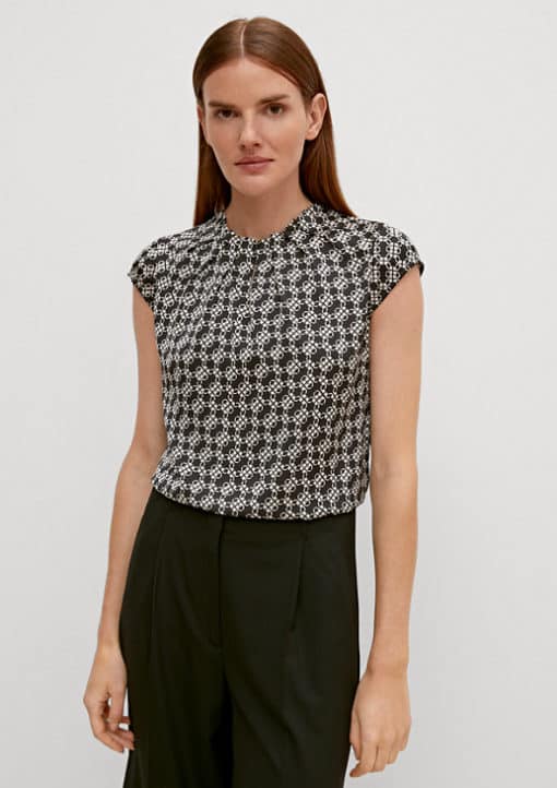 Comma, Blouse Top Black