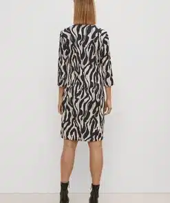 Comma, Print Dress Black
