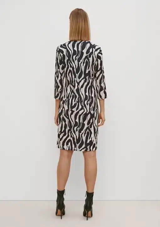 Comma, Print Dress Black