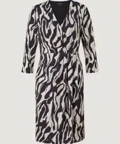 Comma, Print Dress Black