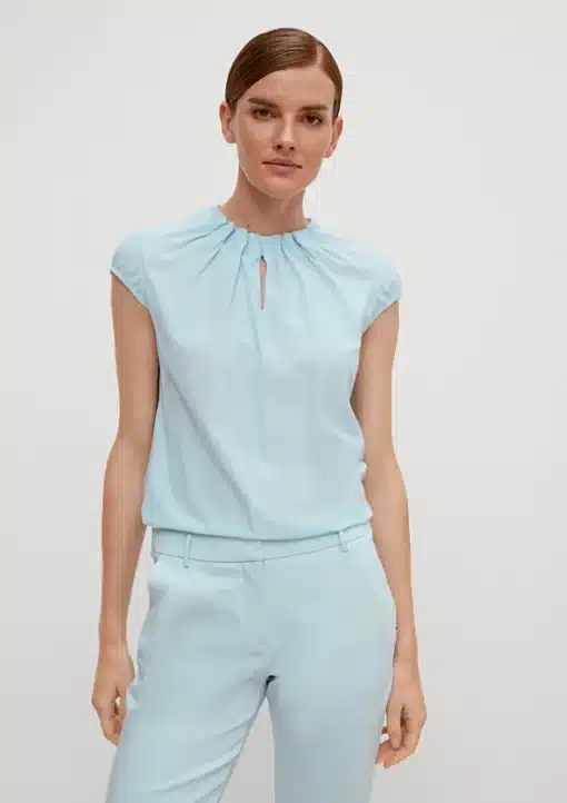Comma, Blouse Top Arctic Blue