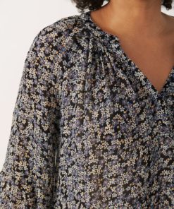 Part Two Erdonae Blouse Dark Navy Mini Flower
