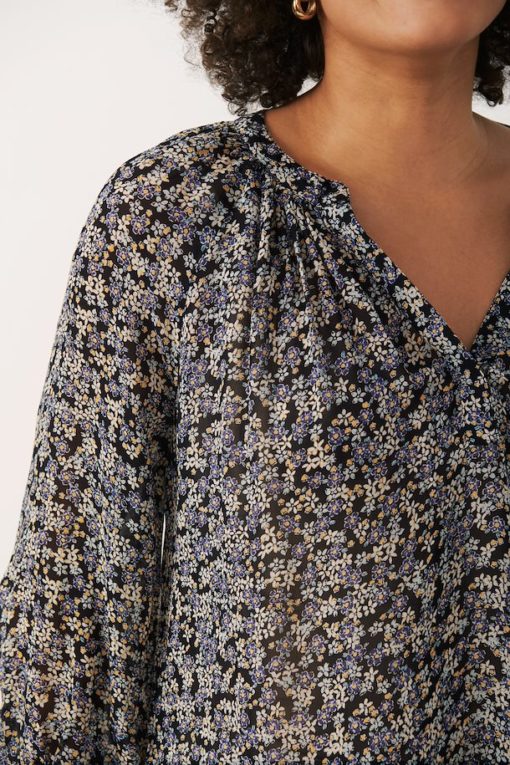Part Two Erdonae Blouse Dark Navy Mini Flower