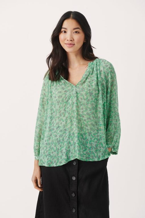 Part Two Erdonae Blouse Greenbrair Mini Flower