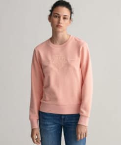 Gant Woman Tonal Shield C-Neck Sweat Guava Orange