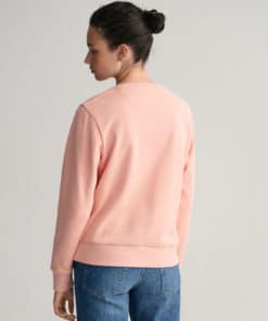 Gant Woman Tonal Shield C-Neck Sweat Guava Orange
