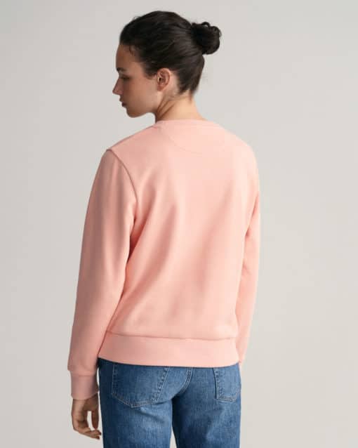 Gant Woman Tonal Shield C-Neck Sweat Guava Orange