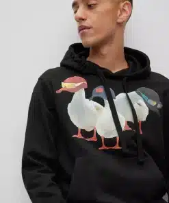 Hugo Ducks Hoodie Black